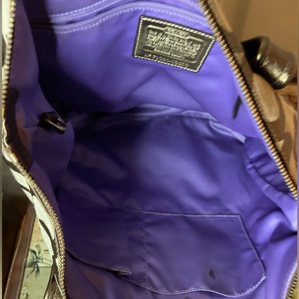 COACH POPPY tote SHOULDERBAG satchel 14.5x14